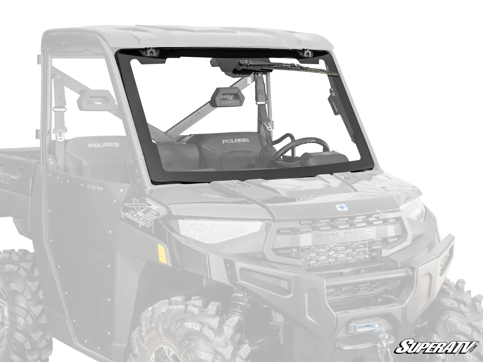 SUPER ATV Polaris Ranger XP 1000 MaxDrive Power Flip Glass Windshield