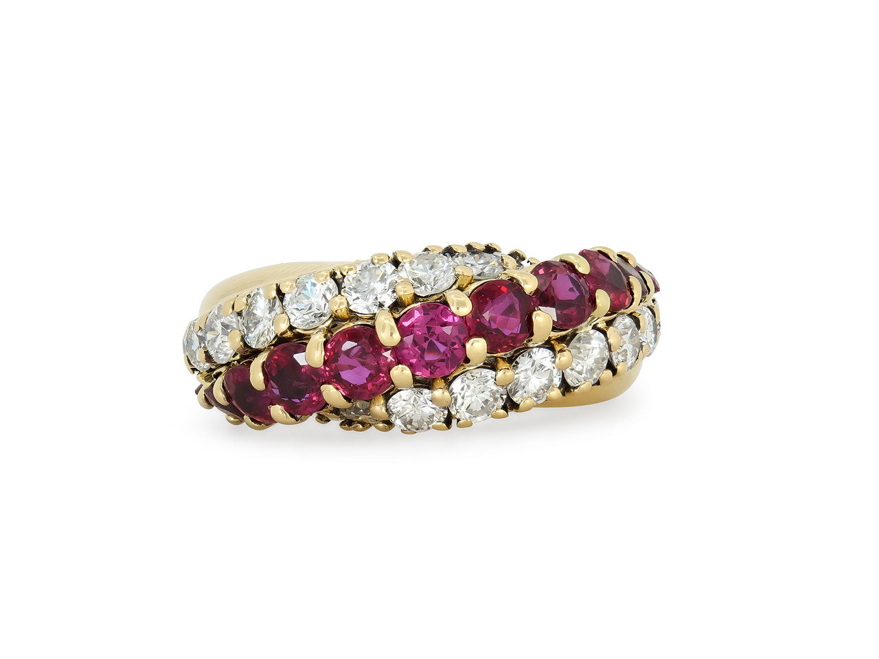 BELADORA Hammerman Brothers Ruby and Diamond Ring in 18K Gold