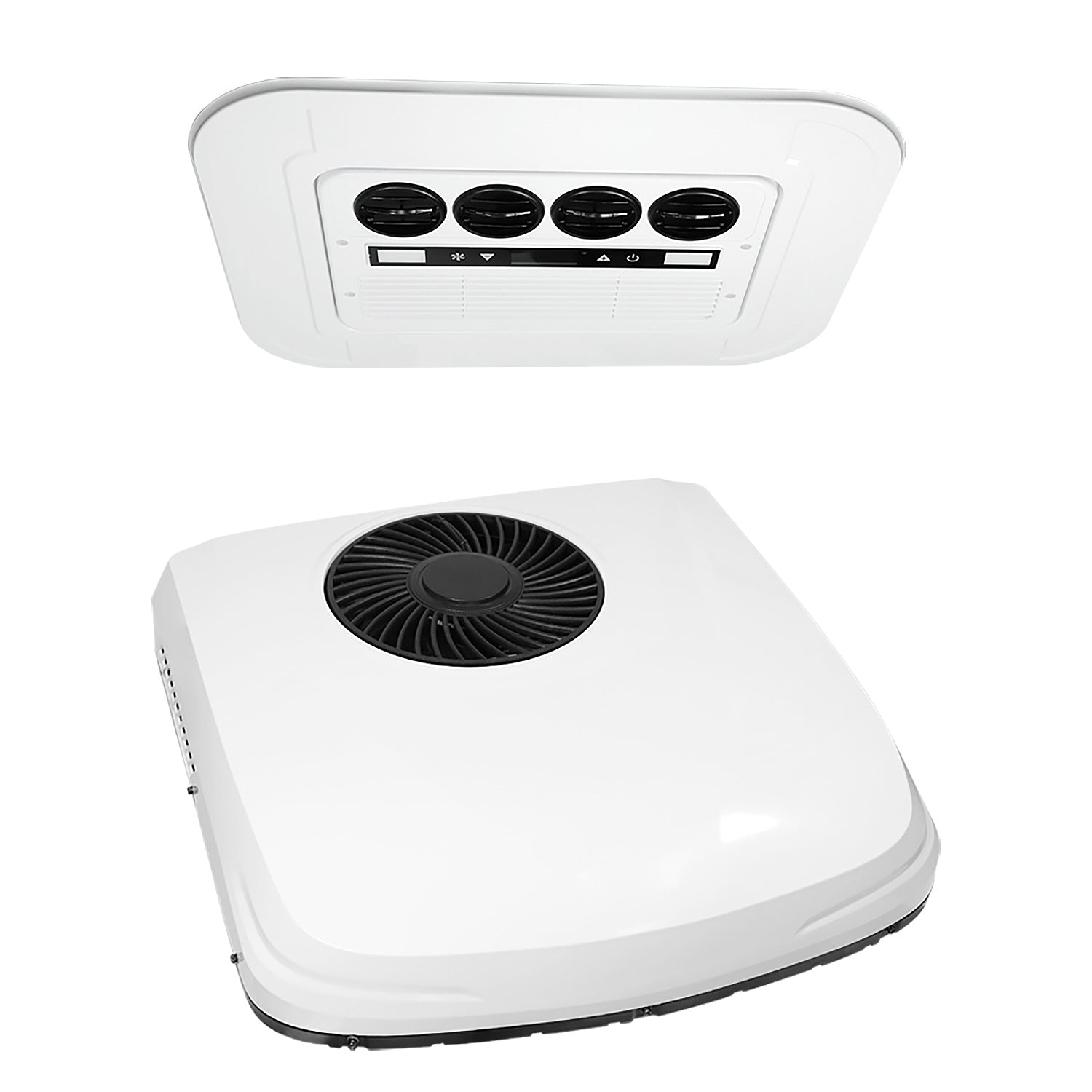 OUTEQUIPPRO RV Air Conditioner, 12V 10000 BTU Top Mounted Heating and Cooling Parking Air Conditioner Set for RVs, Trucks, Vans, Campers