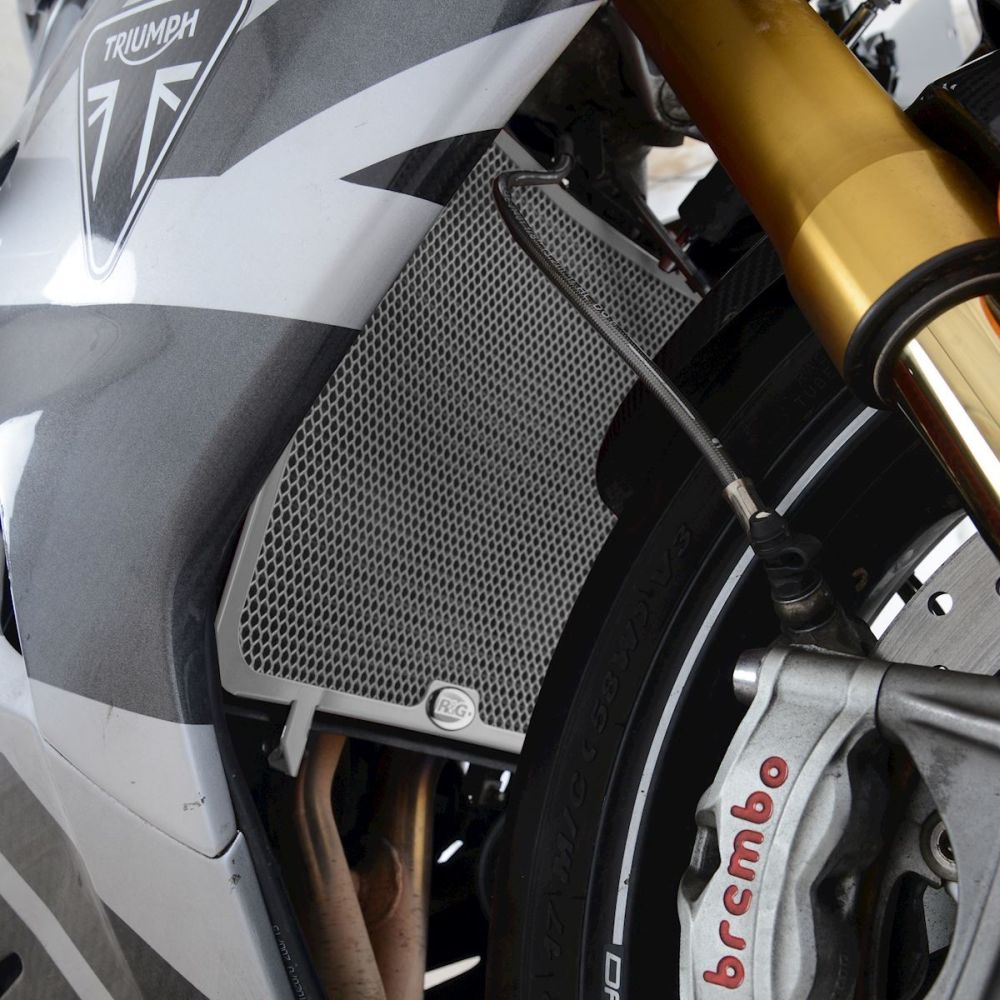R&G Racing Titanium Aluminum Radiator Guard For 2020 2024 Triumph Daytona 765 Moto2