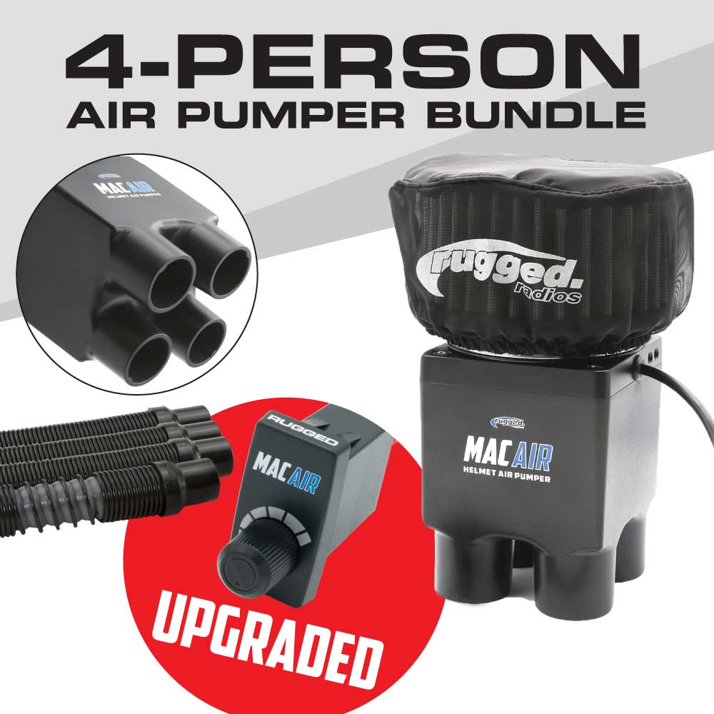 Rugged Radios MAC Air 4 Person Helmet Air Pumper (Bundle) MAC 4P KIT