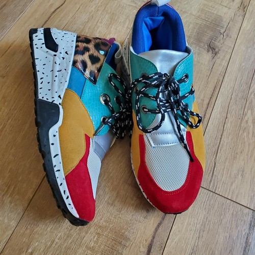 Cape Robbin Dreamland Multicolor 80s Chunky Ugly Sneakers Sz 6 Unu Condition