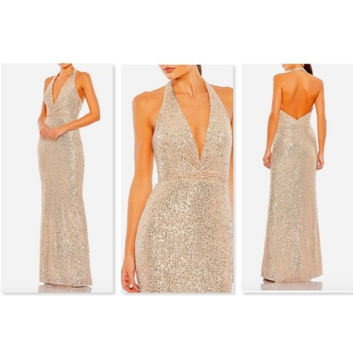 (201) ❤️ BNWT MAC DUGGAL SEQUINED LONG SLEEVE GOWN # 26490