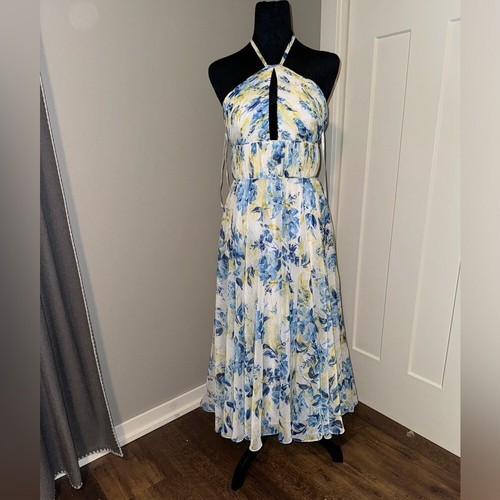 Mac Duggal Floral Midi Halter 2