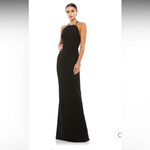 New MAC DUGGAL 10829 Rose Sequined Ruffled Cut Out Lace Up Gown Wm's (2) $598