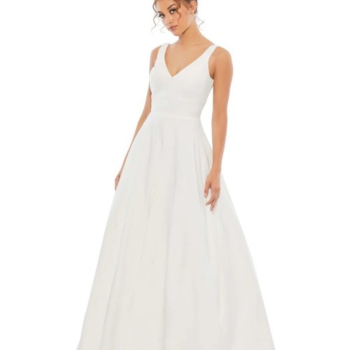 (364) ❤️ BNWT MAC DUGGAL CLASSIC SLEEVELESS A LINE GOWN WITH POCKETS #48924