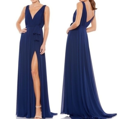 Mac Duggal. Chiffon Column Gown.