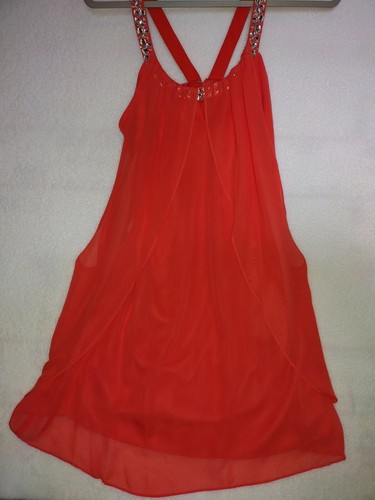 Adrianna Papell Sequin Camisole Dress Long Decoration 36 Wine Red  Nr Os Women'S