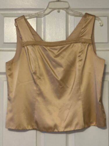 Adrianna Papell Sleeveless Asymmetrical Hem Embroidered Creamy Ivory Top Sz M