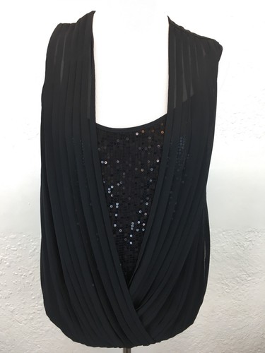 ADRIANNA PAPELL ADRIANNA PAPPEL EVENING BLACK SLEEVELESS TOP  FULLY LINED  SIZE SMALL