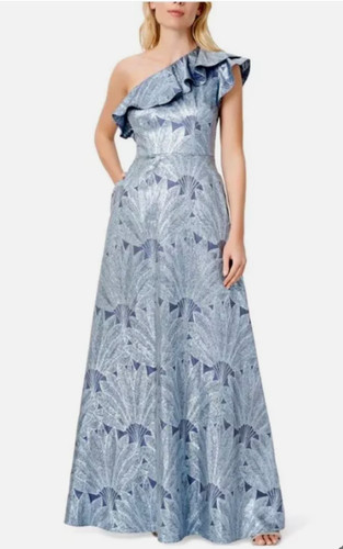AIDAN MATTOX Sequin Embellished Gown  Illusion neck  Lined  Size 2  $595 NWT