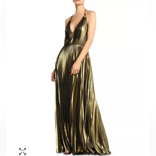 AIDAN MATTOX GOWN SIZE 8 STRETCH NEW WITH TAG RETAIL$259 CHAMPAGNE SILVER