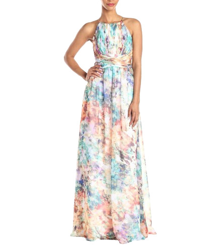 AIDAN MATTOX Elegant Beaded Gown Dress Size 14 NWT