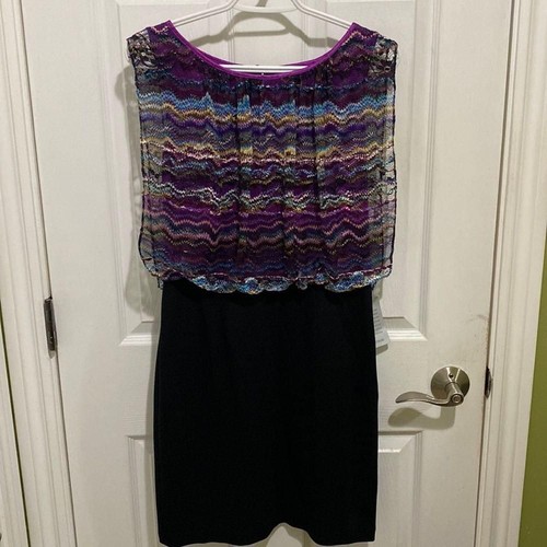 Aidan Mattox Dress Women’s Size 6 Misoni Knit Top NWT Black Skirt