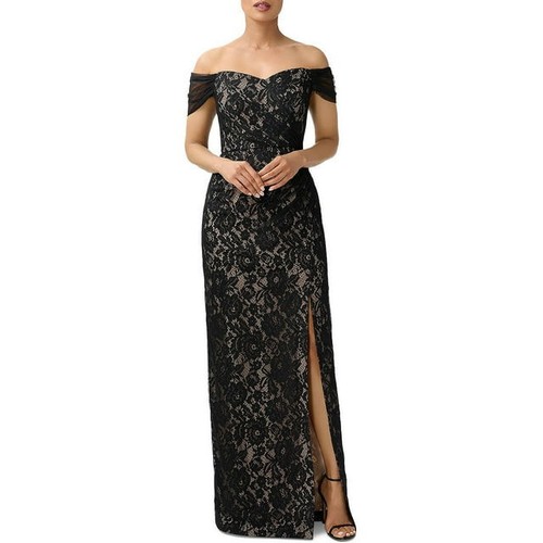 Authentic Aidan Mattox MD1E207640 Dress  Color: Black Nude   Size: 6