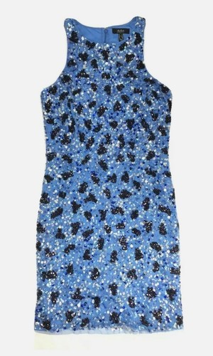 CLEARANCE! Aidan Mattox Multi Sequin Cocktail Dress Blue. UK Size 8. rrp £219