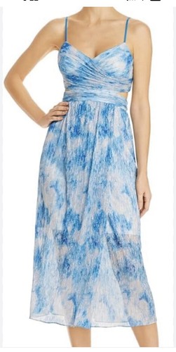 AIDAN MATTOX DRESS NEW WITH TAG RETAIL$289 SIZE 2 BLUE MetALIC