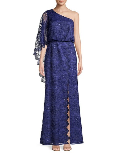 NEW AIDAN MATTOX purple sequin gown size 2