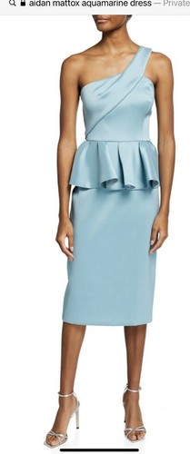 AIDAN MATTOX DRESS RETAIL$275 AQUAMARINE NEW WITH TAG SIZE 6 