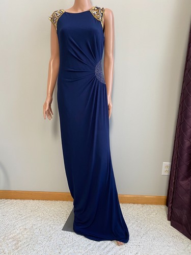 JS COLLECTIONS   Coctail Dress (size 8  navy color) NEW w o tags