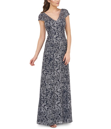 JS Collections Womens Embroidered Gown Dress