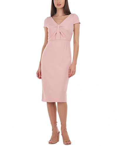 $228 JS Collections 4 Women's Knee Length Short Sleeve Sheath Dress K88