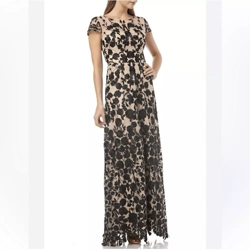 JS Collections Womens Leaves Gown Dress