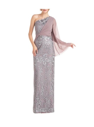 New $298 JS Collections Women's Long Short Sleeve Round Neck Maxi Dress A4460