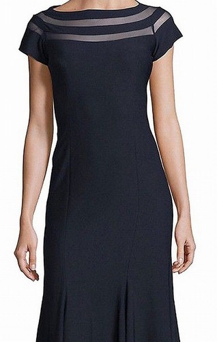 $590 NWT   JS COLLECTIONS Women's OTTOMAN FIT N FLARE (866389) Navy DRESS   4