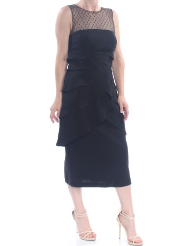 JS Collections Womens One Shoulder Overlay Gown Party Dress Steel Size 4 NWT