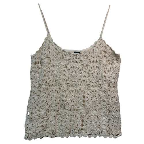 Lauren Ralph Lauren Ivory Semi Sheer Cami Spaghetti Strap Women’s 4 VTG