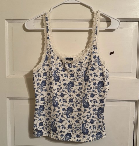 LAUREN RALPH LAUREN Ralph Lauren Beige Silk Like Camisole Tank Top Size 4   Elegant Lightweight