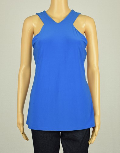 Lauren Ralph Lauren Womens Blue Cutaway Jersey Tank Top Blo M L XL