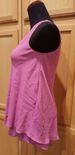 LAUREN RALPH LAUREN Ralph Lauren 200643398004 Pure Lilac VNeck Tiered Hi Lo Tank Tunic Top  XS   $79