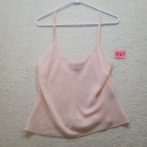 Lauren Ralph Lauren Camisole Women's Size 12 Pink Sheer Spaghetti Straps