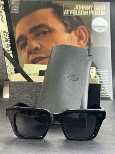 Jacques Marie Mage Quentin Sunglasses In Folsom With Johnny Cash Record