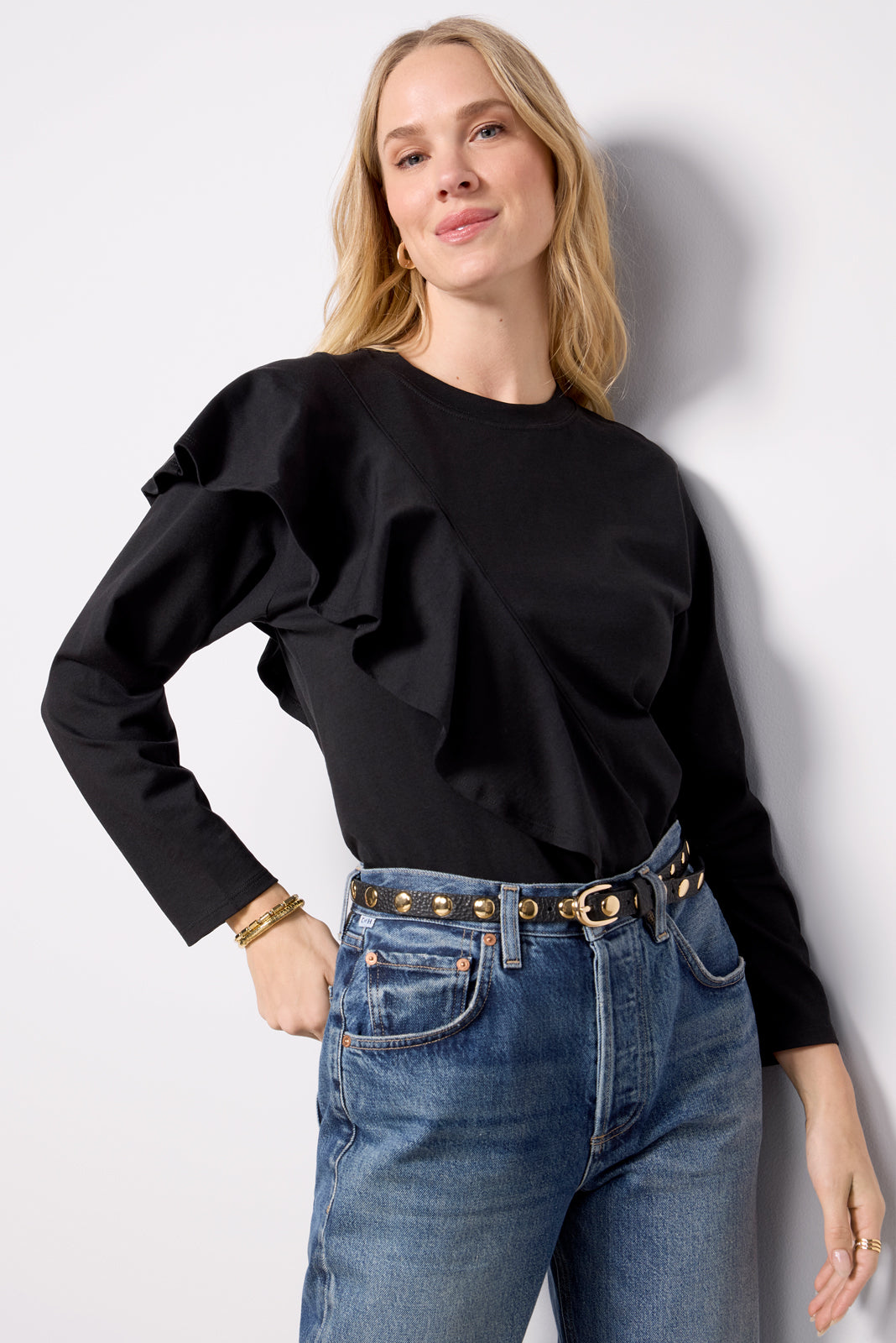 NATION LTD Farrah Flounce Top