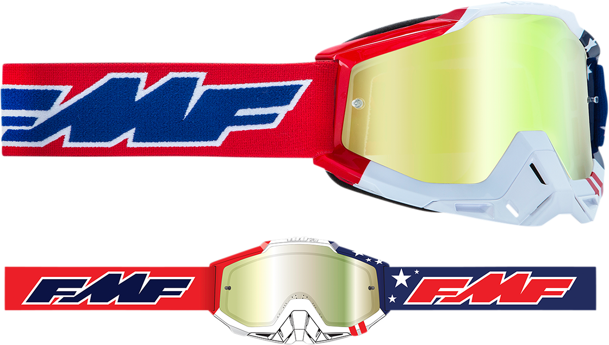 FMF PowerBomb Goggles   US of A   Gold F 50037 00006