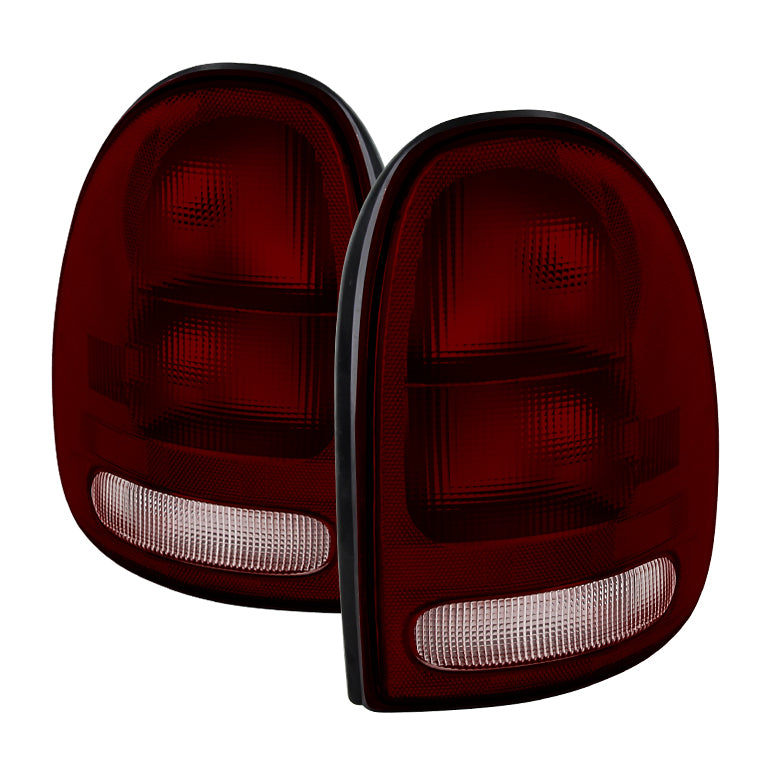 XTUNE POWER 9030949 Dodge Caravan 96 00 Chrysler Town and Country 96 00 Dodge Grand Caravan 96 00 Dodge Durango 98 03 Plymouth Grand Voyager 96 00 OEM Style Tail Lights Dark Red