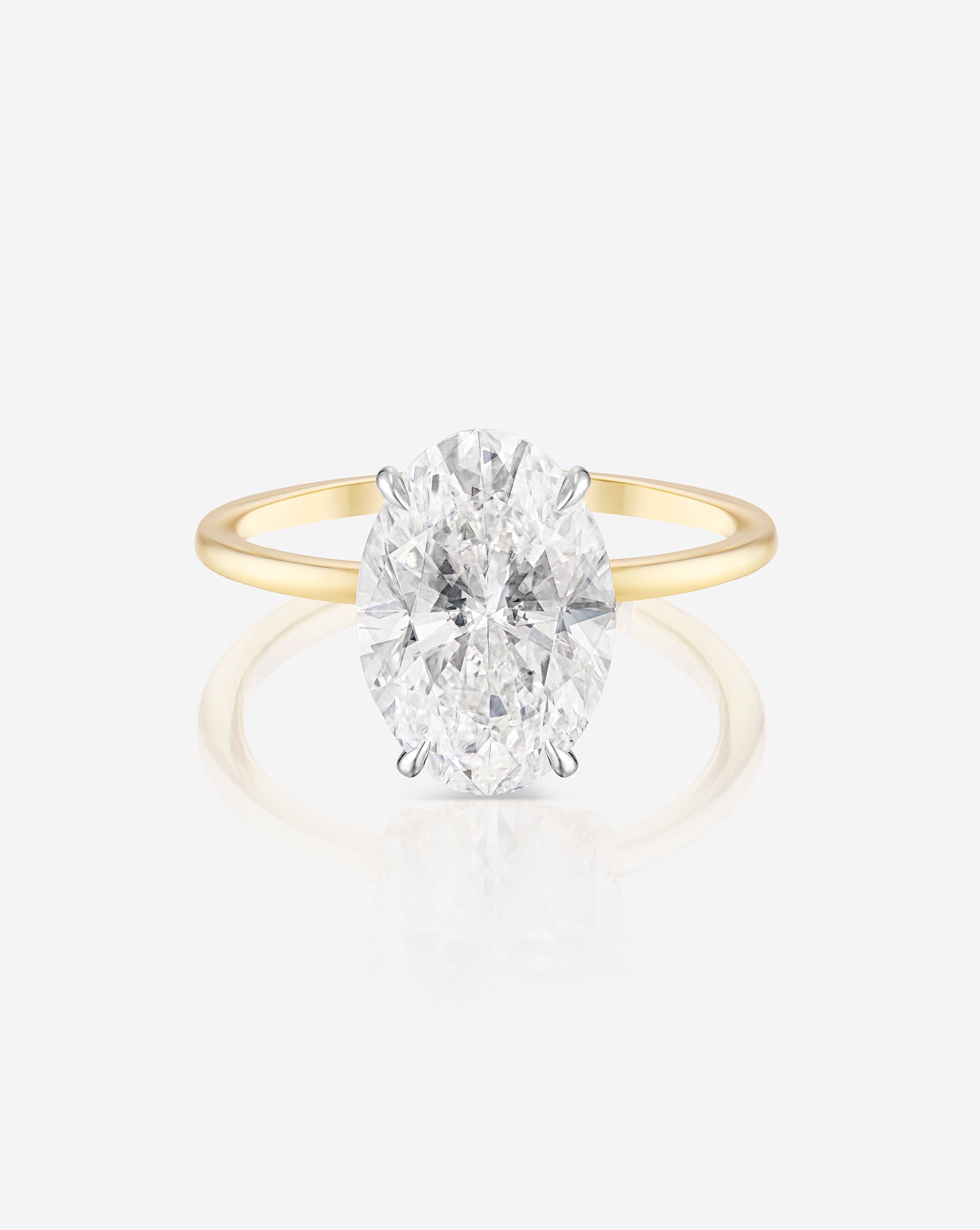 RING CONCIERGE 3.38 Oval Lab Diamond in Whisper Thin® Hidden Halo