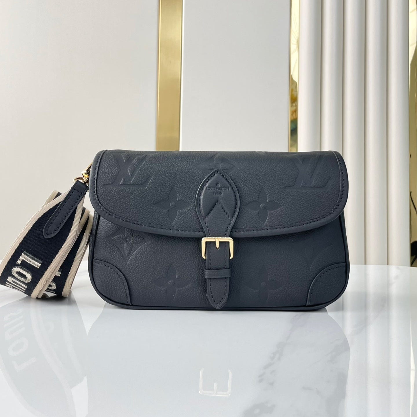 LV BAG DIANE 23 IN BLACK MONOGRAM EMPREINTE LEATHER