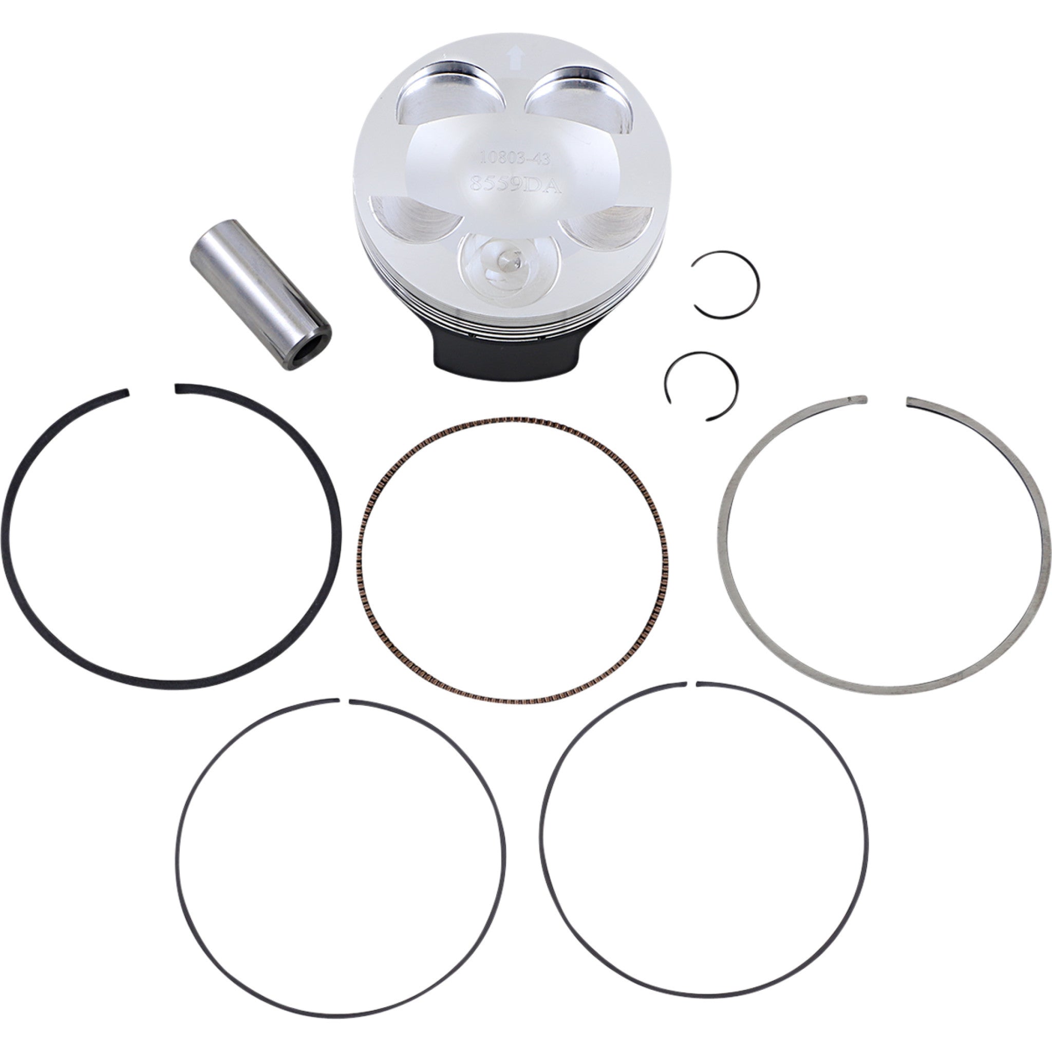 WOSSNER 0910 4925 8559DA Piston Kit for 4 Stroke Piston Kit   76.96 mm   Yamaha
