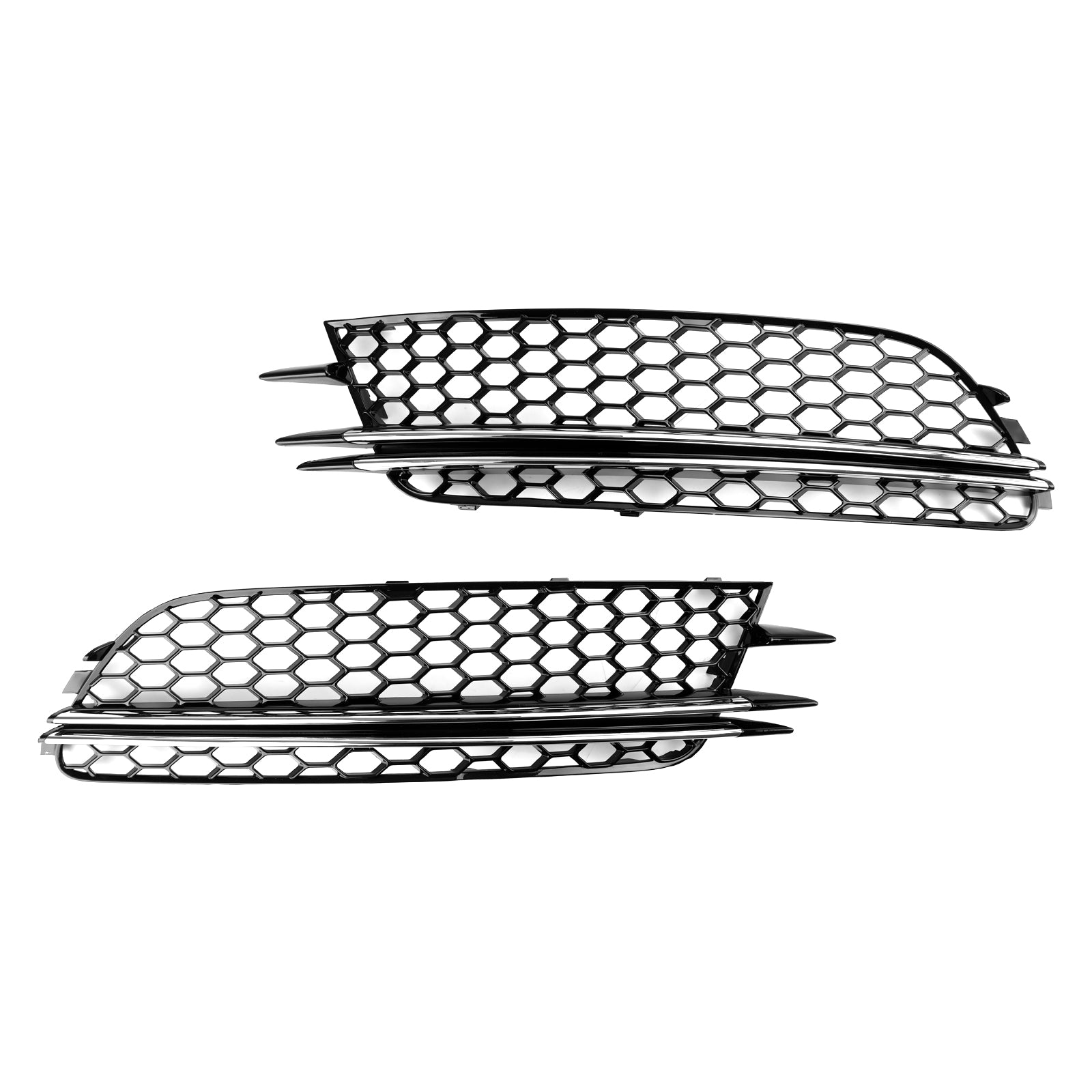 VIPIH Audi A6 4G C7 2012 2015 2PCS Front Fog Light Cover Bezel Bumper Grille