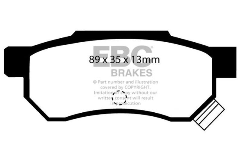 EBC 92 94 Acura Integra 1.7 Vtec Yellowstuff Rear Brake Pads