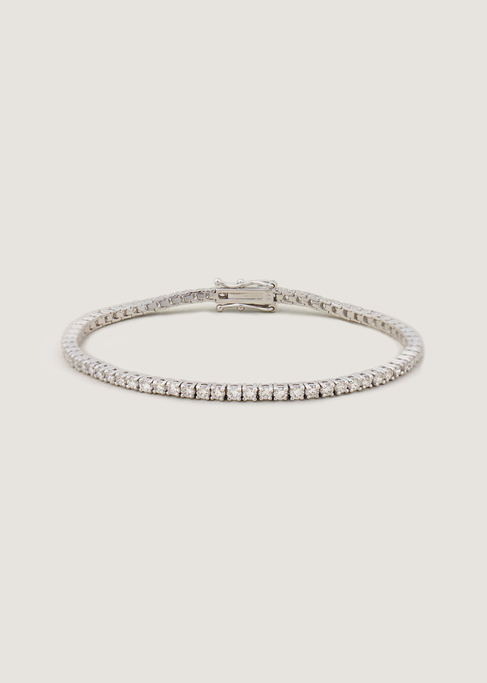 KINN STUDIO Classic Diana Tennis Bracelet 3.20ctw White Gold