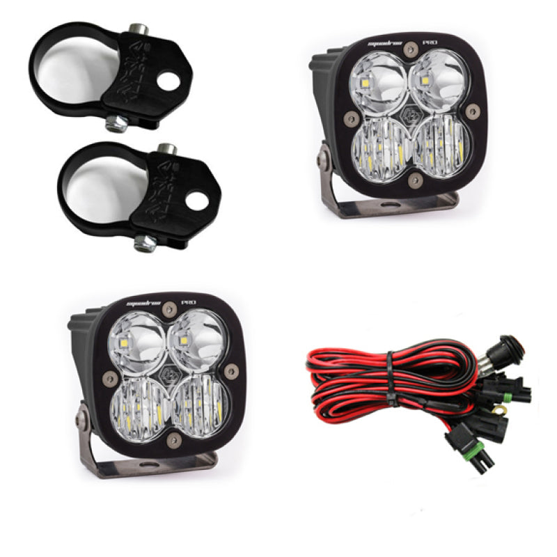 Baja Designs Squadron Pro LED Light Pods Kit w/A Pillar Mounts/1.75in Harness