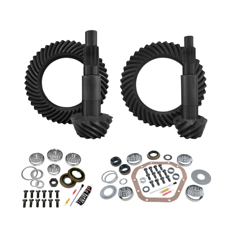 YUKON GEAR & AXLE Yukon Gear & Install Kit Package for 99 16 Ford F350 Dana 60 Reverse Front/Dana 80 Rear 5.38 Ratio