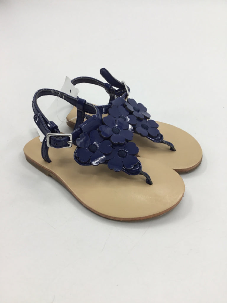 Janie and Jack Child Size 6 Toddler Navy Sandals Flip Flops