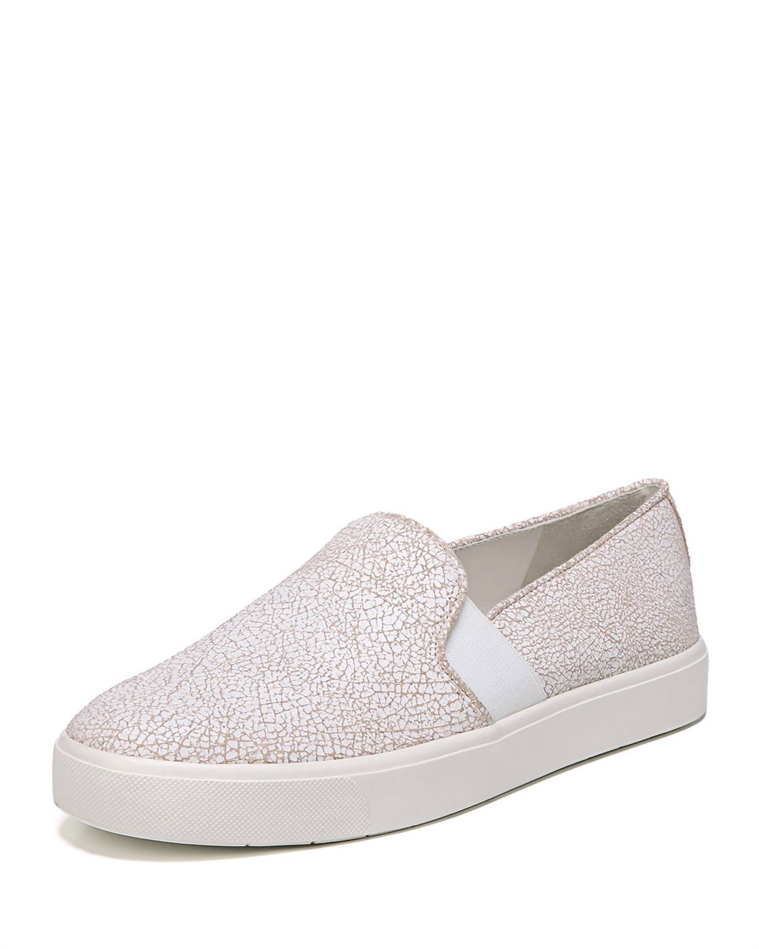 2244 Women's Blair Cracked Leather Sneaker In White
