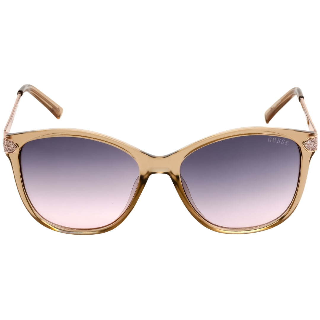 Guess Gf6104 57T Shiny Beige Gradient Bordeaux Sunglasses